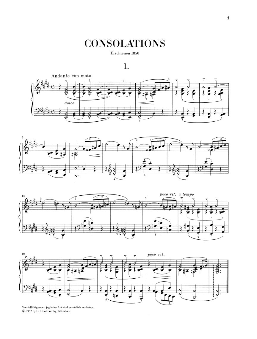 Consolations - Liszt