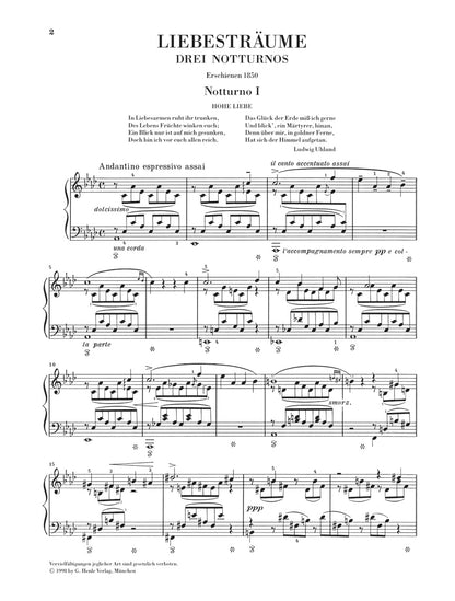 Liebestraum, Three Nocturnes - Liszt