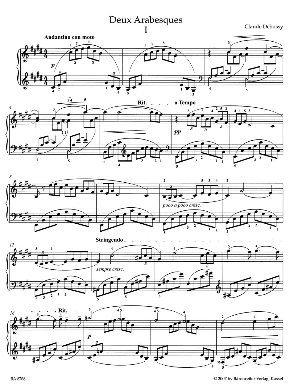 Deux Arabesques - Debussy