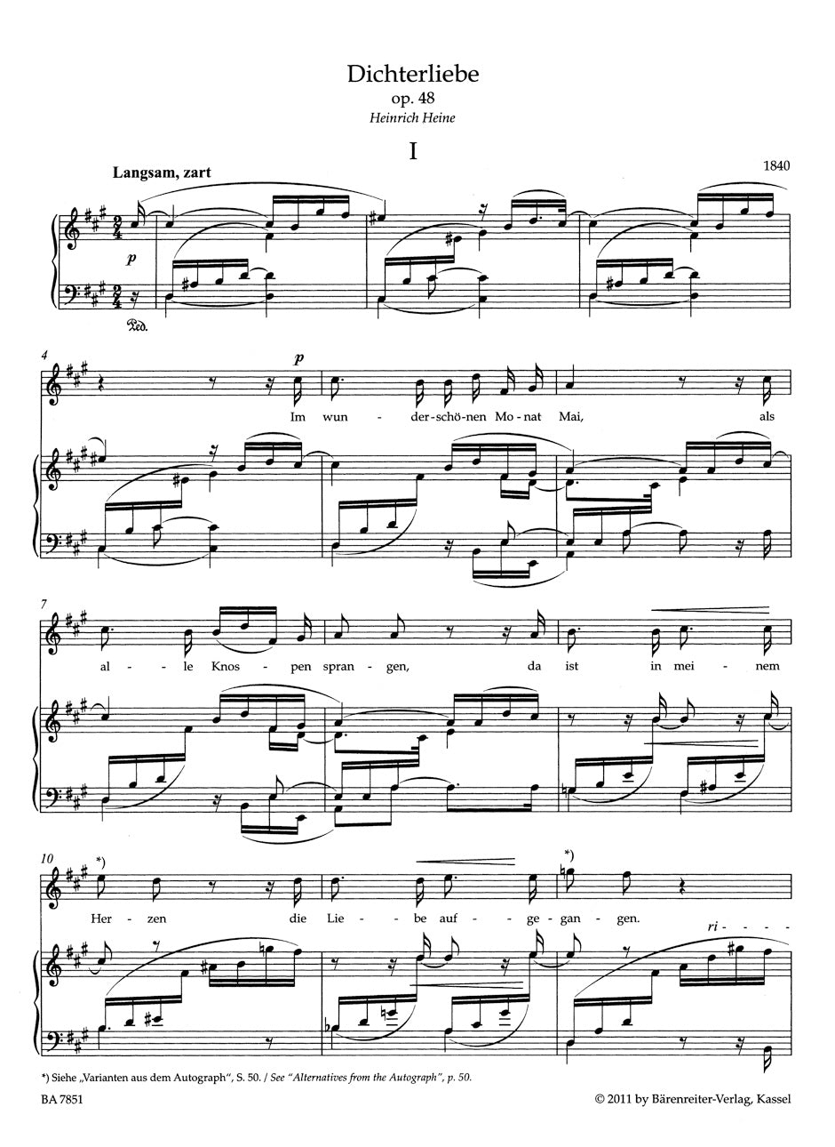 Dichterliebe for High Voice Op. 48 - Schumann