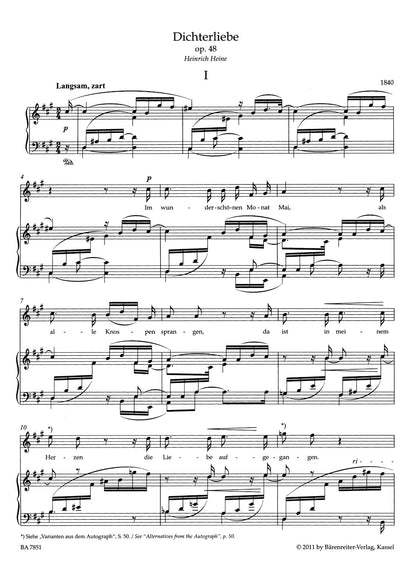 Dichterliebe for High Voice Op. 48 - Schumann