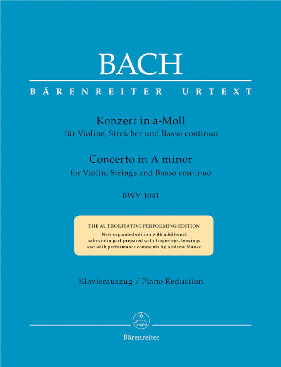 Concerto for Violin, Strings and Basso continuo in A minor BWV 1041 - Bach