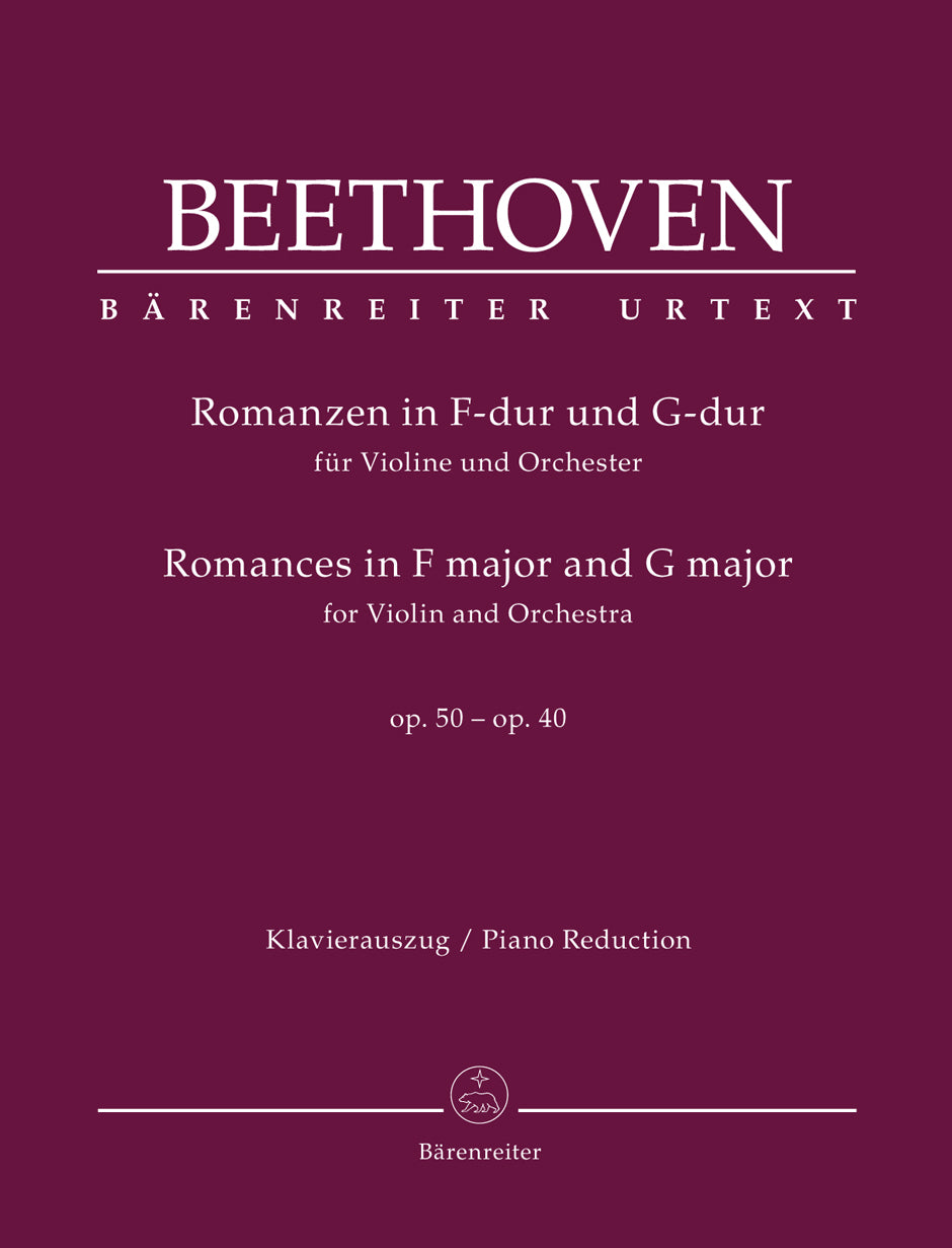 Romances in F major and G major for Violin and Orchestra, Op. 50, 40 - Beethoven