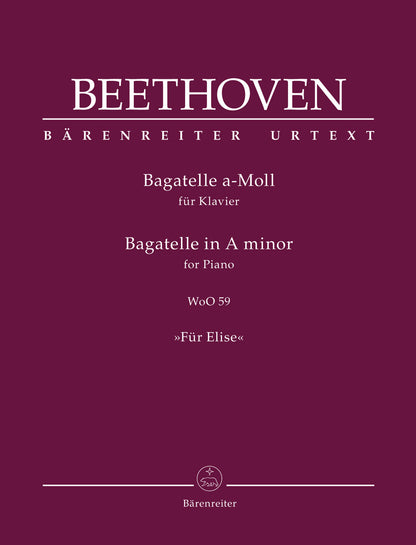 Bagatelle for Piano in A minor WoO 59 "Für Elise" - Beethoven